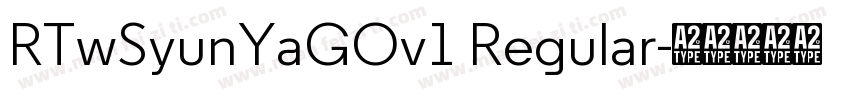 RTwSyunYaGOv1 Regular字体转换